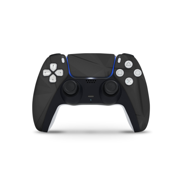 Custom Armoured Black PS5 Vinyl DualSense Controller Skin
